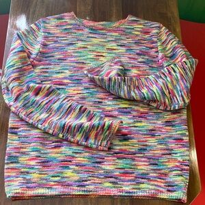 Multicolor Striped Crewneck Sweater - Women's